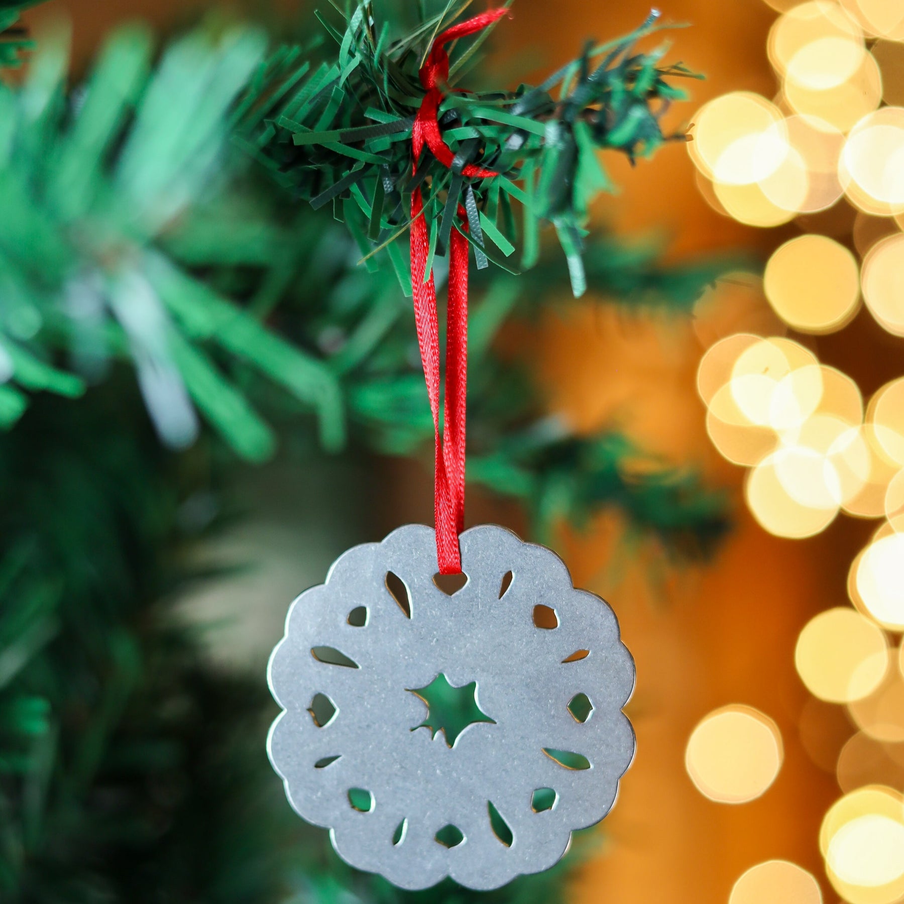 Set of 3 Stainless Steel Snowflake Decorations by Pivot