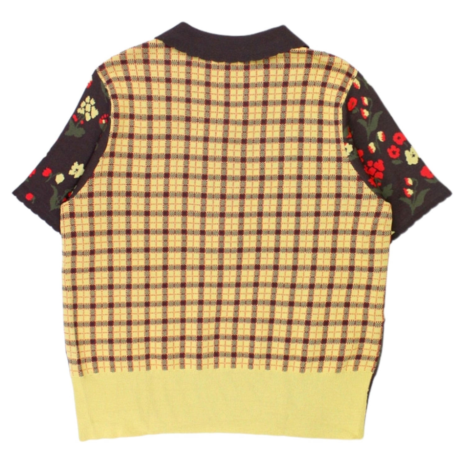 YMC Brown Floral & Check Gordon Top