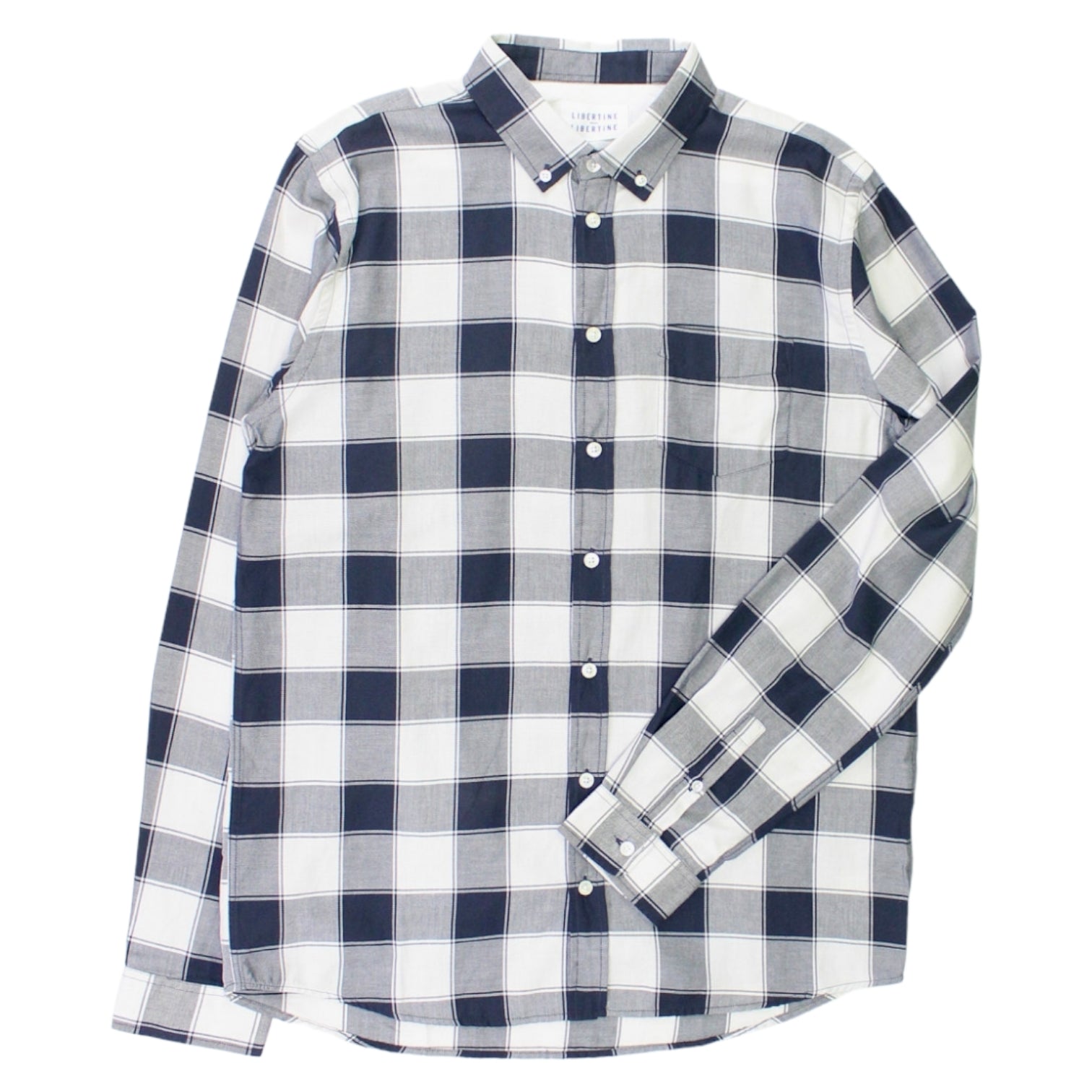 Libertine-Libertine Navy/Off White Check Shirt