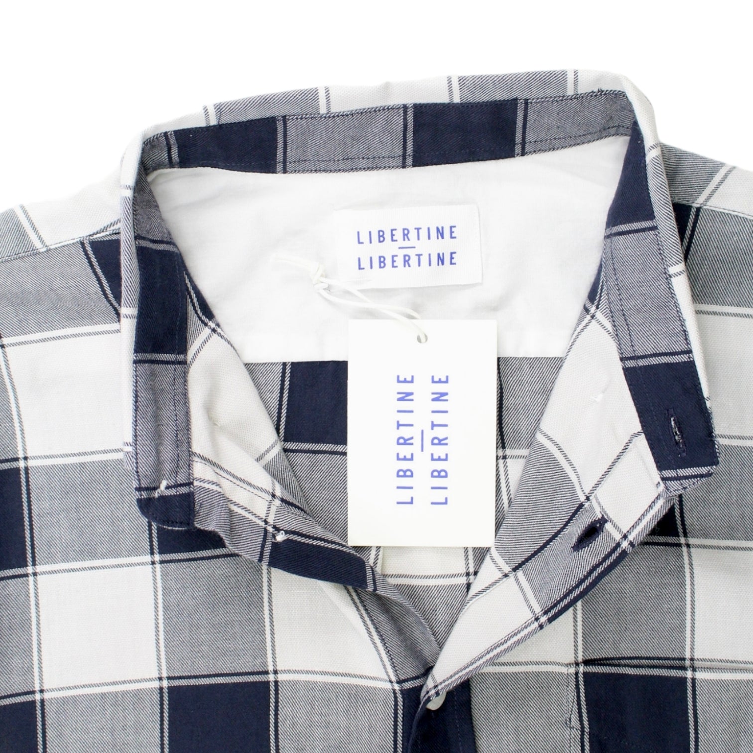 Libertine-Libertine Navy/Off White Check Shirt