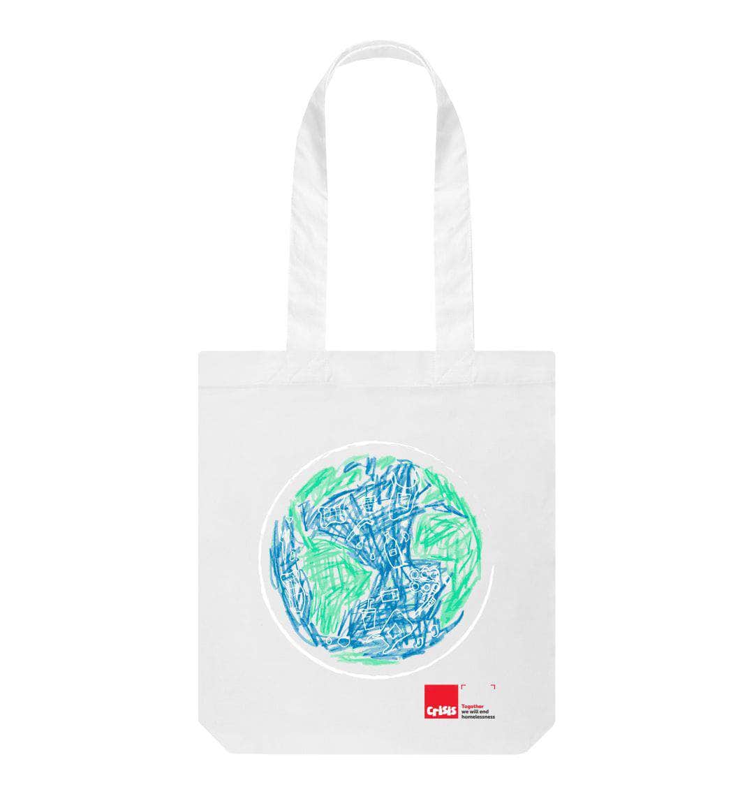 White One Earth Tote Bag