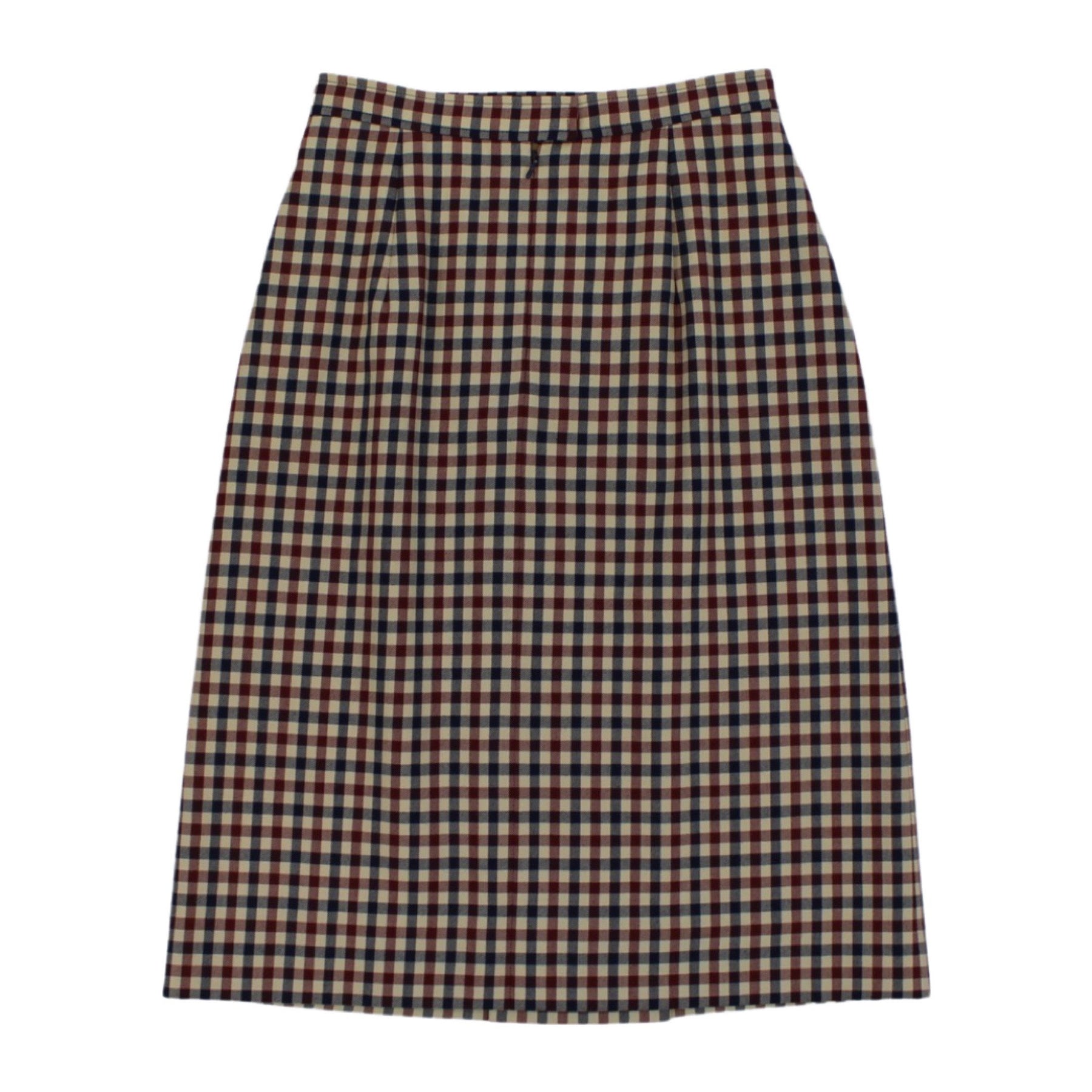 Aquascutum High Waist Checked Skirt
