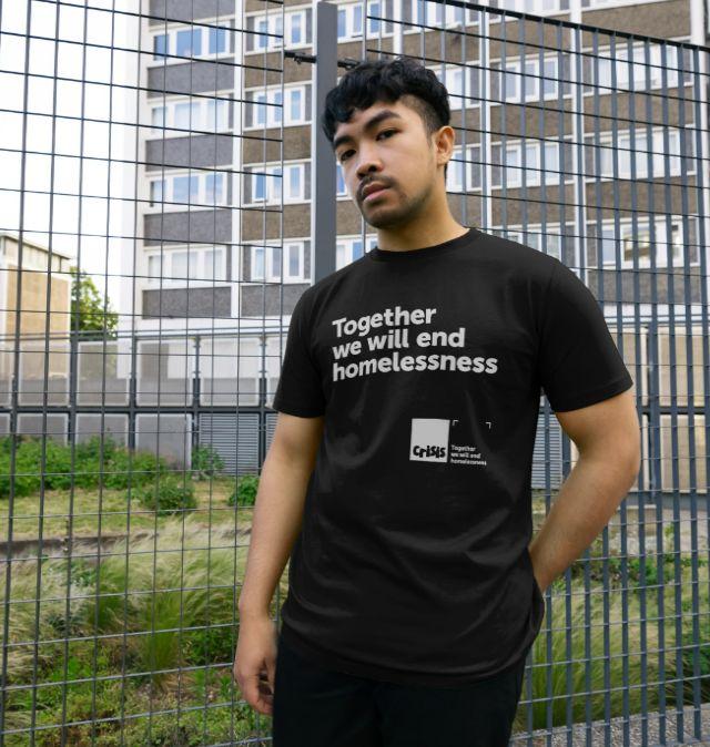 Together We Will End Homelessness Black T-shirt