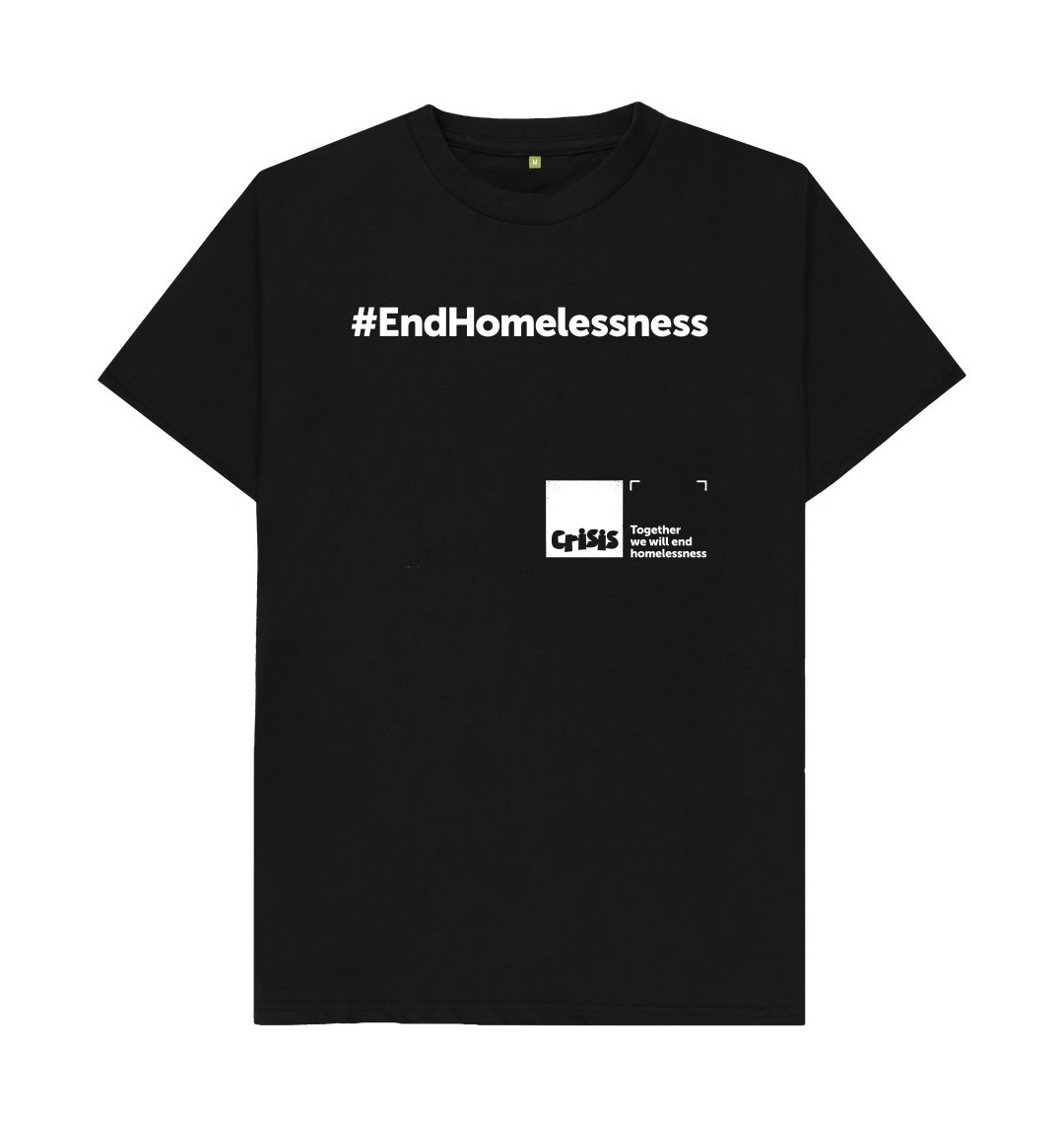 Black #EndHomelessness Black T-shirt