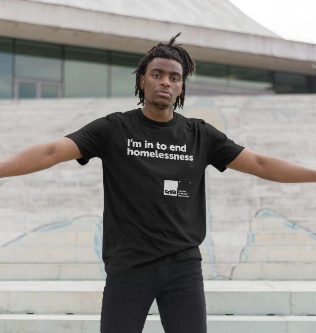 I'm In To End Homelessness Black T-shirt