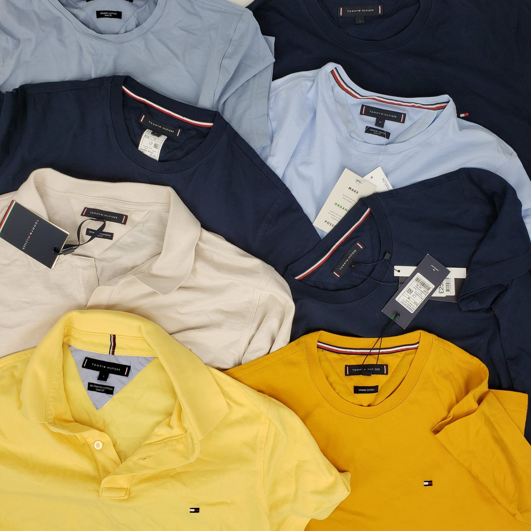 x8 Men's Mixed Tommy Hilfiger Colourful T-shirt & Polo Shirt Bundle