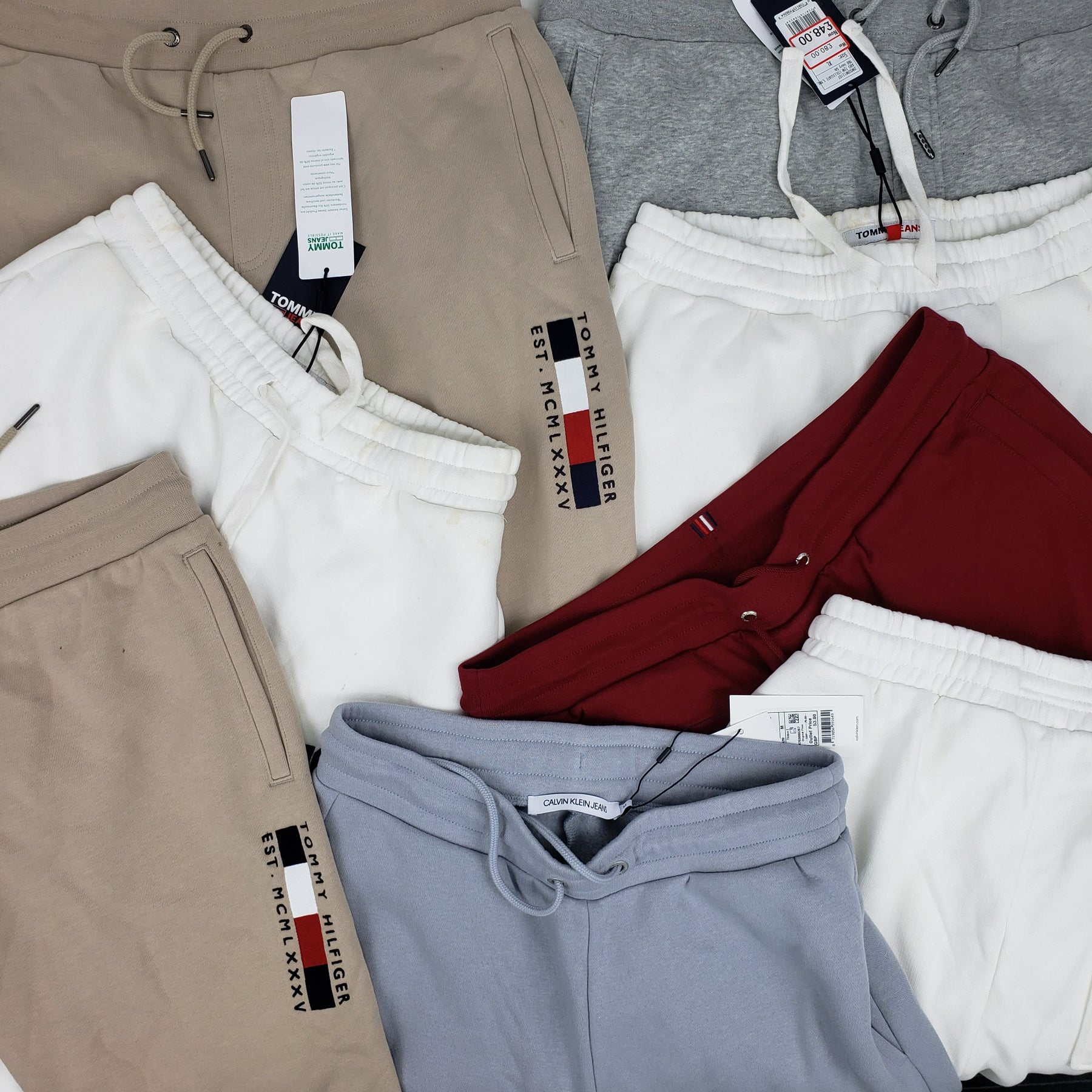 x8 Men's Mixed Tommy Hilfiger & Calvin Klein Colourful Jogging Bottoms Bundle