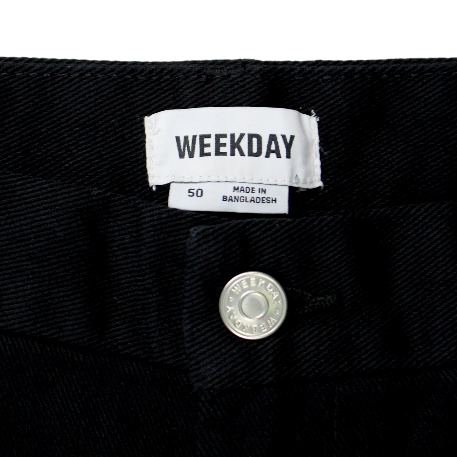Weekday Black Denim Trousers