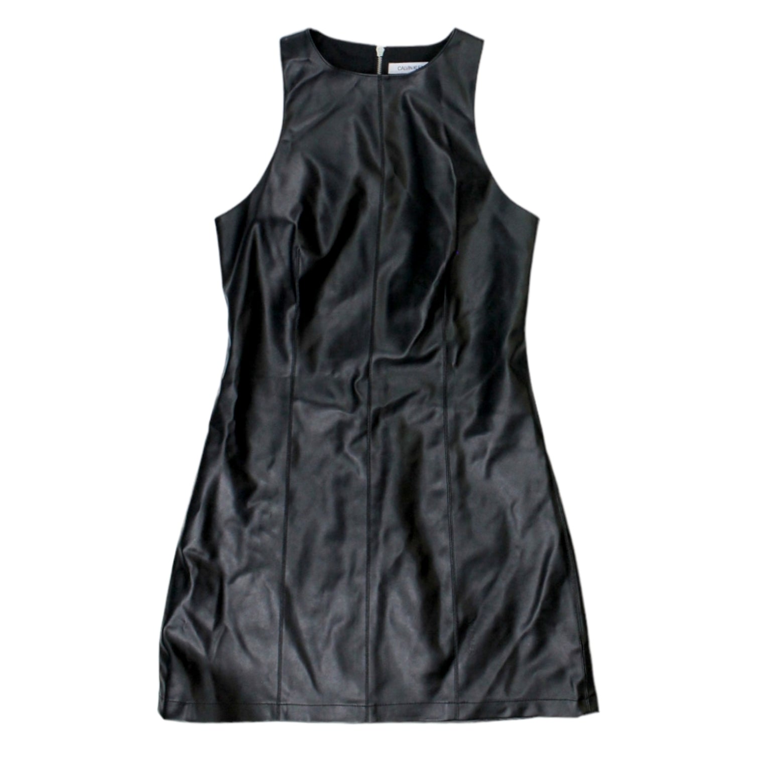 Calvin Klein Black Faux Leather Dress | Shop from Crisis Online Calvin Klein Black Faux Leather Dress | Shop from Crisis Online