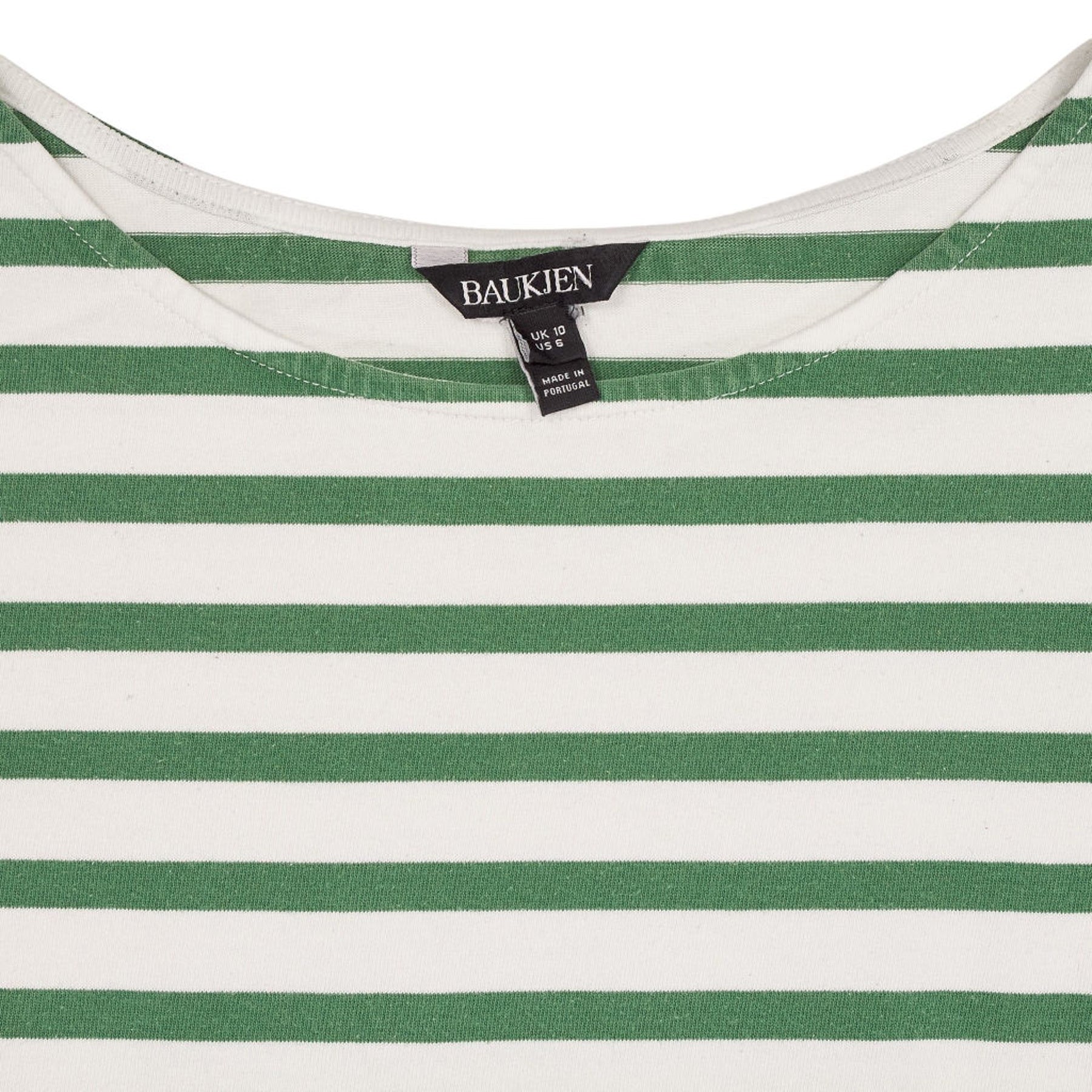 Baukjen Green White Striped Top