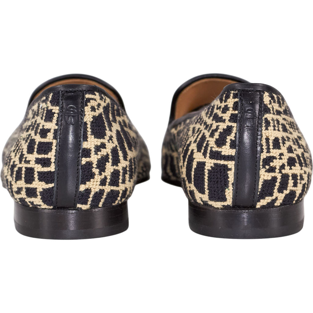 Stubbs & Wootton Black Patterned Slippers