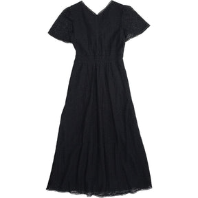 Wyse Black Lace Midi Dress