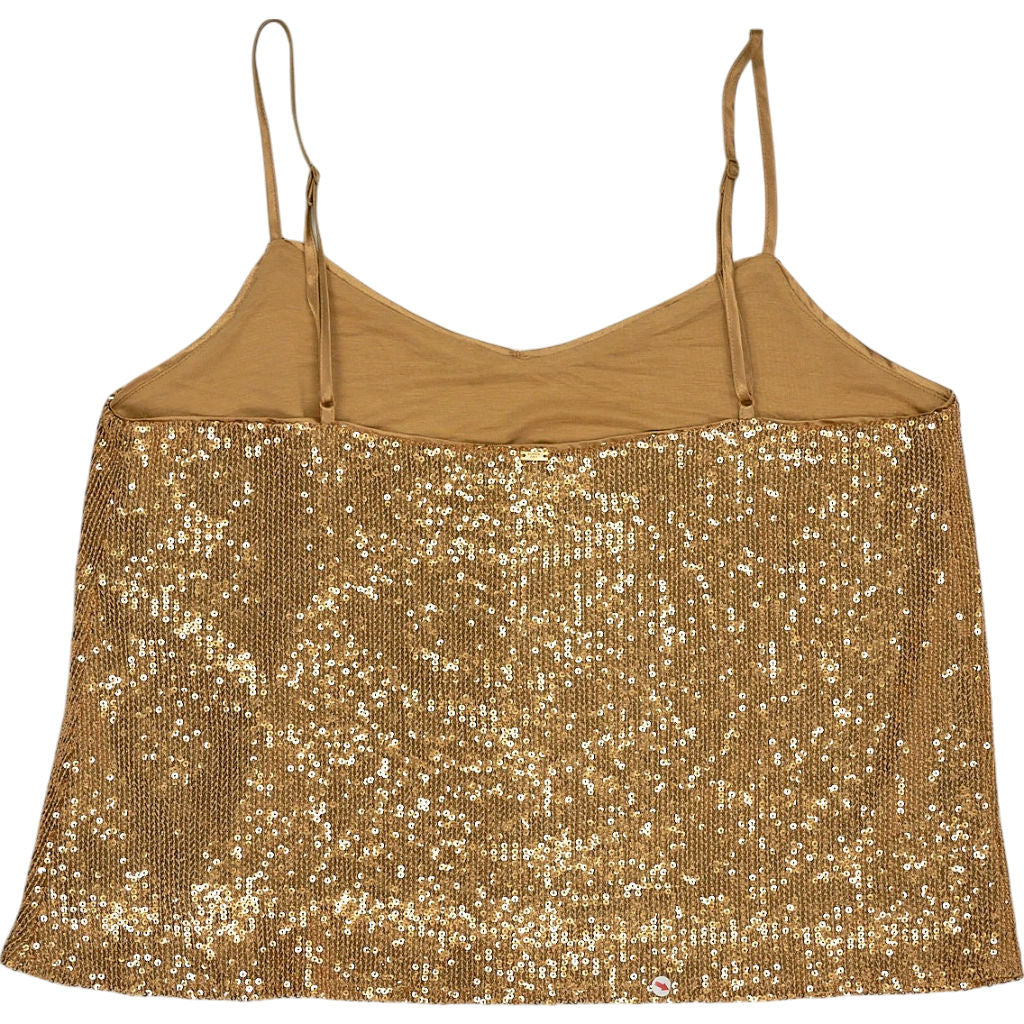 Superdry Gold Sequin Cami Top