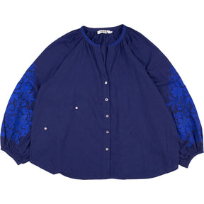 NRBY Blue Embroidered Blouse