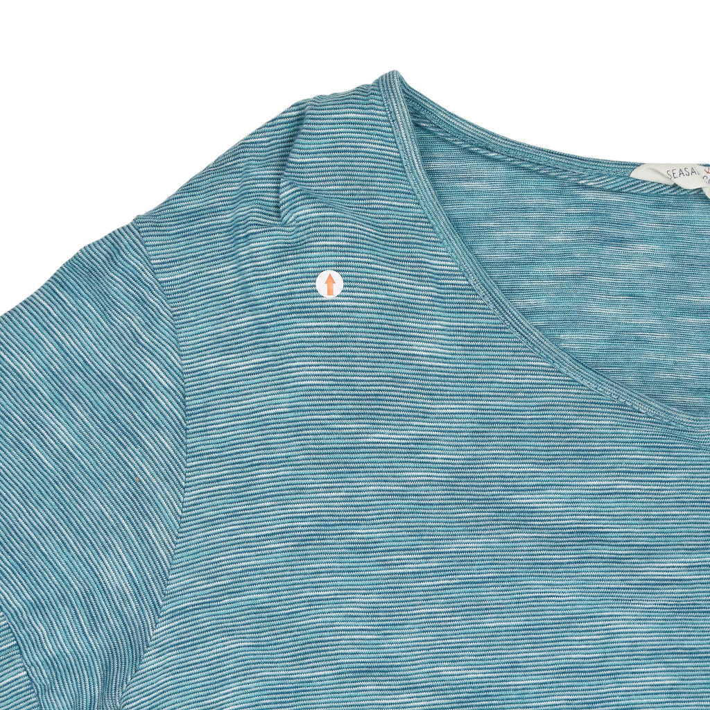 Seasalt Cornwall Teal Striped Top