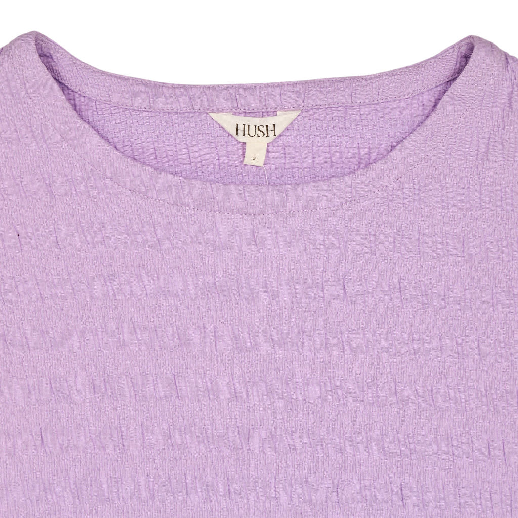 Hush Lilac Seersucker Jersey Top