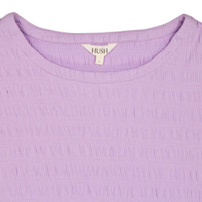 Hush Lilac Seersucker Jersey Top
