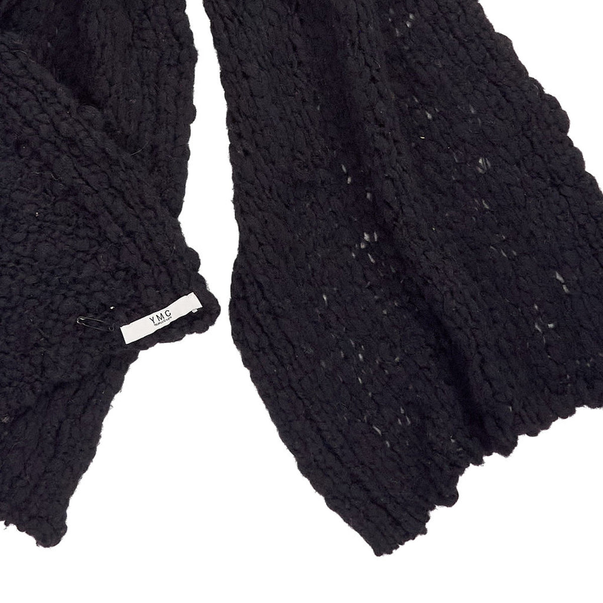 YMC Black Knit Scarf