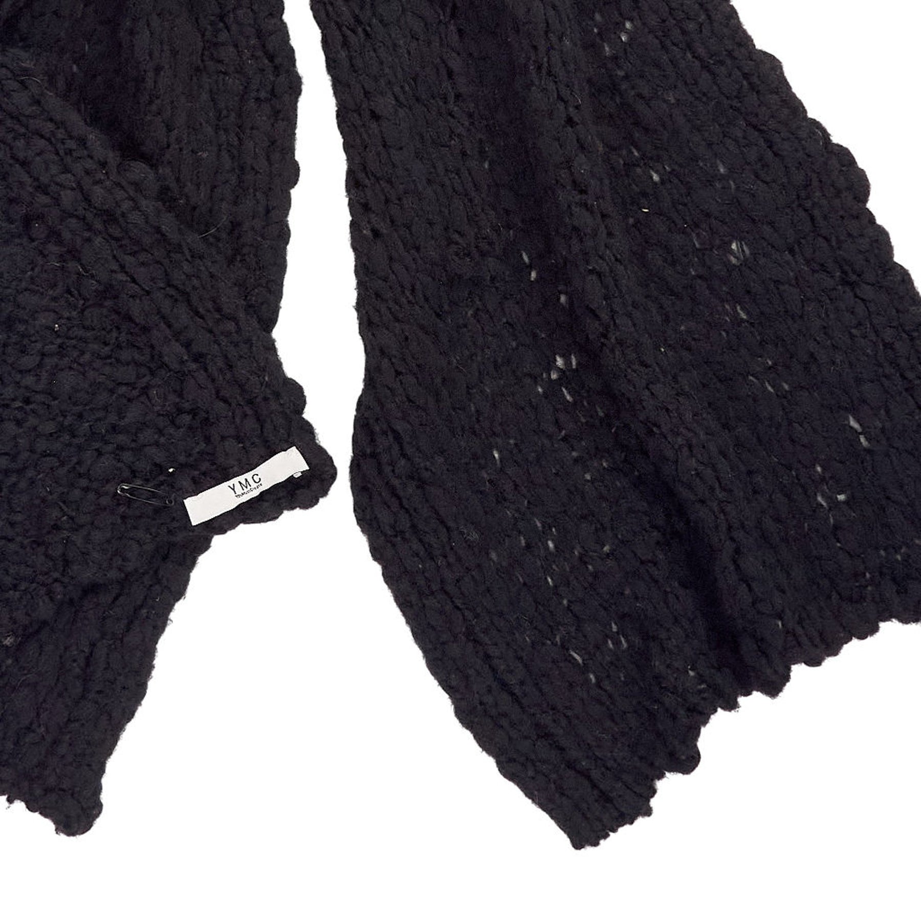 YMC Black Knit Scarf