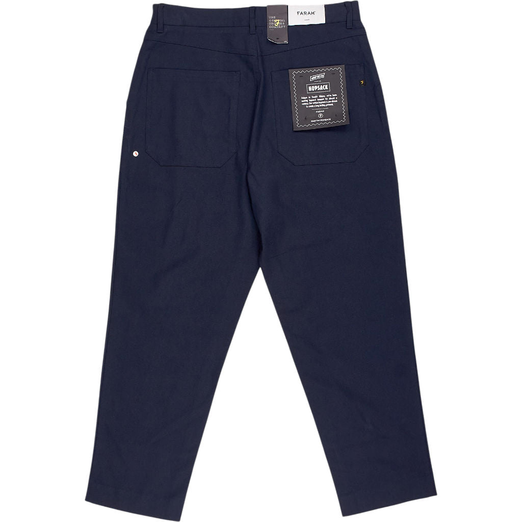 Farah Navy Hawtin Hopsack Trousers