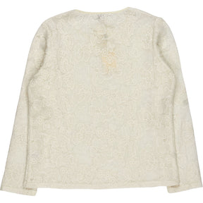 Jovonna Cream Floral Lace Blouse