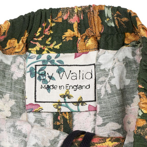 By Walid Green Floral Print Trousers