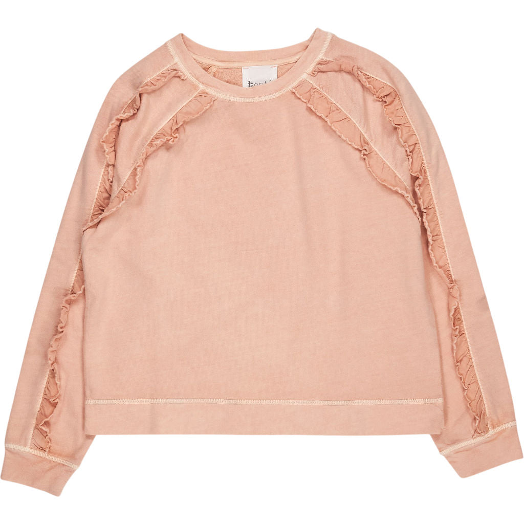 Bonté Rosewater Pink Fleur Sweat Ruffle Jumper