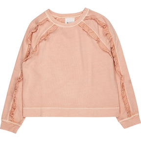 Bonté Rosewater Pink Fleur Sweat Ruffle Jumper