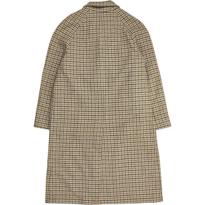 Lardini Brown Houndstooth Wool Cashmere Coat