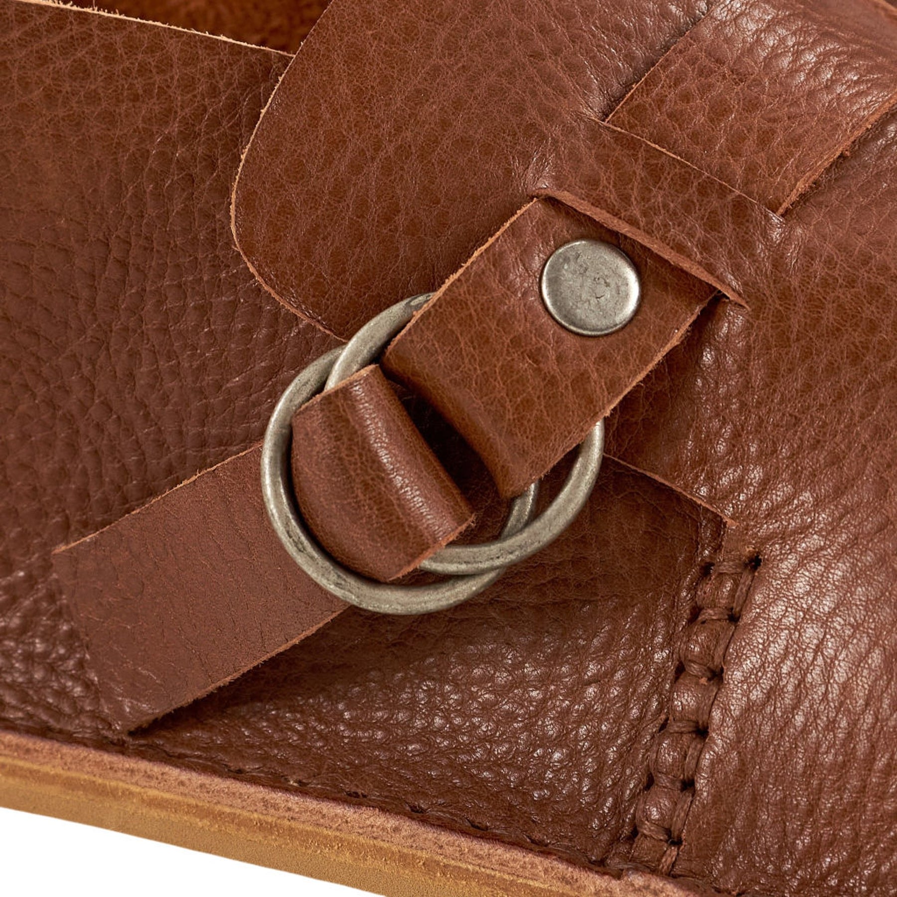 Fracap Brown Leather Slip-On Shoes