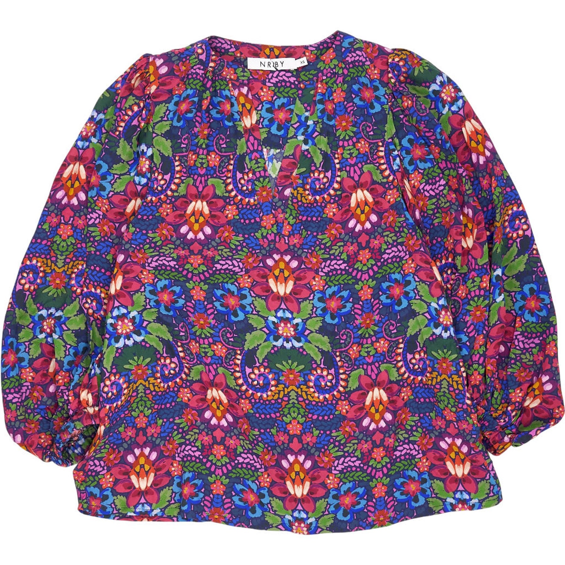 NRBY Floral Silk Blouse
