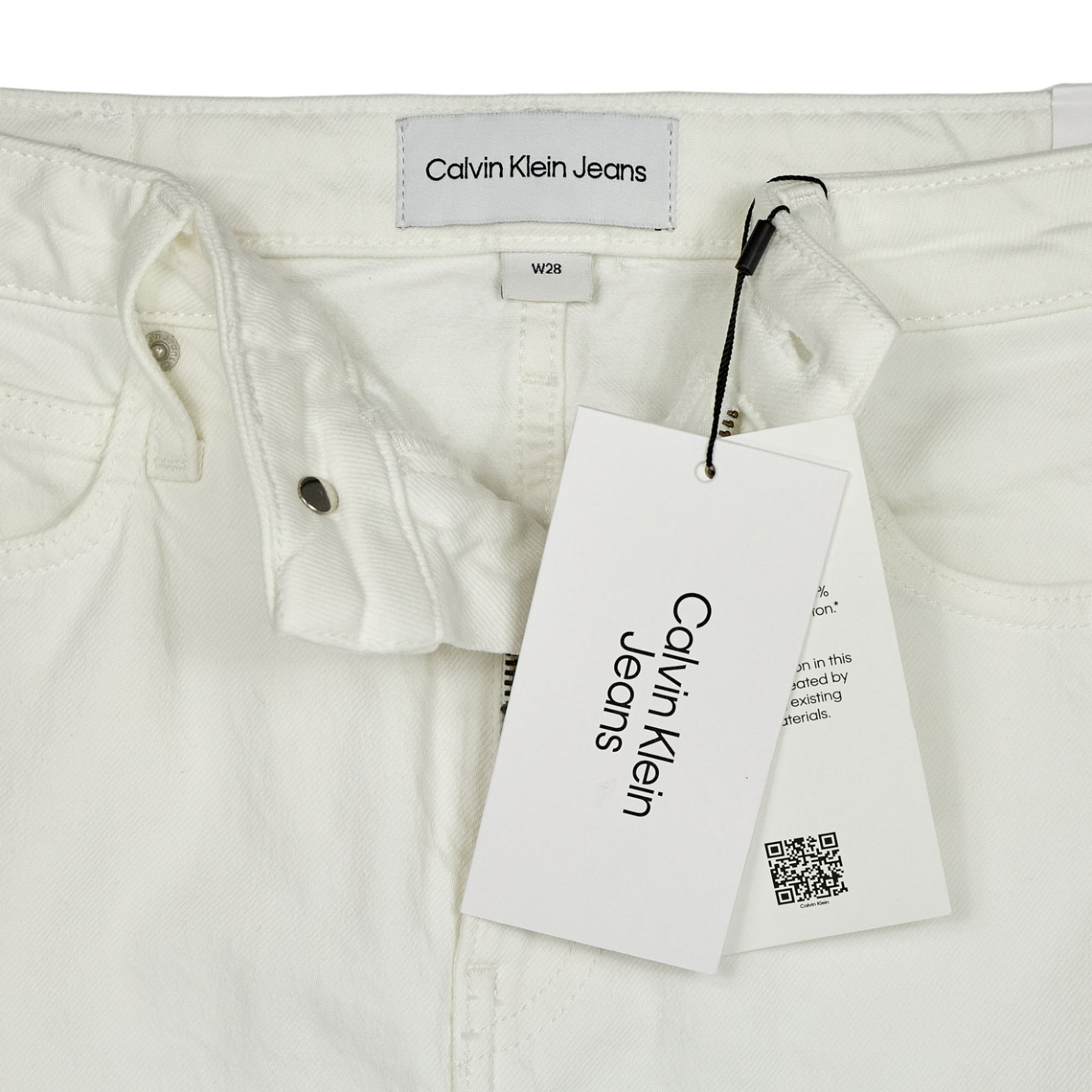 Calvin Klein Jeans White High Rise Mini A-line Skirt