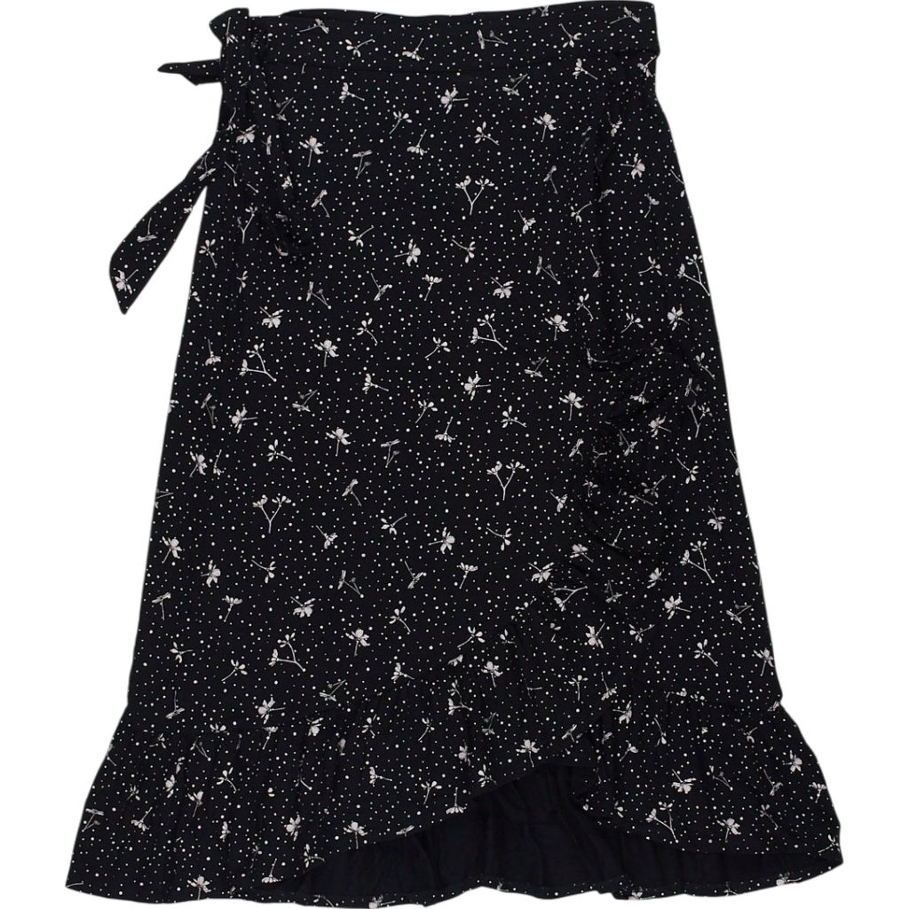 Baukjen Black Floral Wrap Skirt