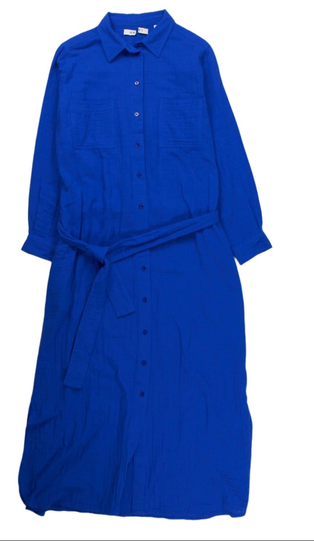 NRBY Blue Long Shirt Dress