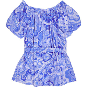 NRBY Blue Off Shoulder Antonia Top