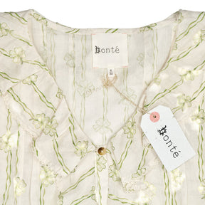 Bonte Cream Green Clover Print Lenny Shirt