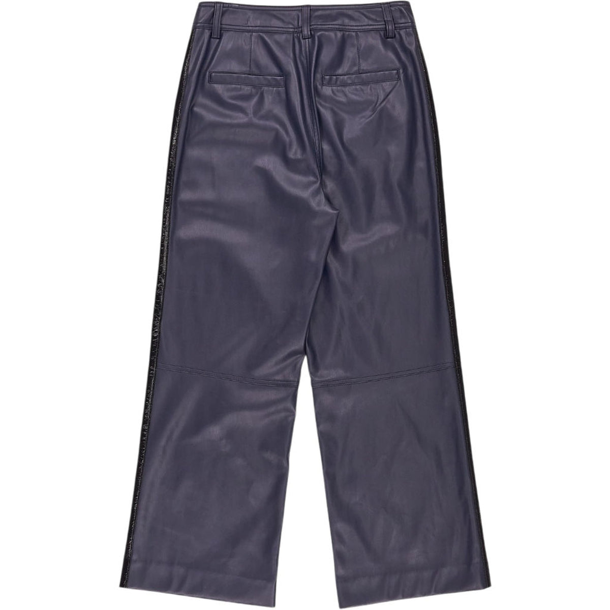 Wyse Blue Faux Leather Trousers