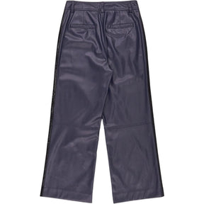 Wyse Blue Faux Leather Trousers