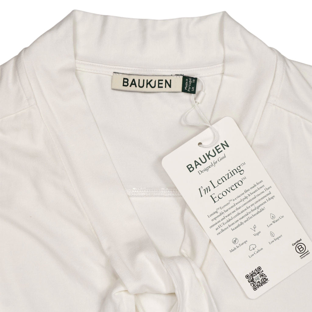 Baukjen White Carina Tie Neck Blouse