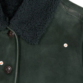 YMC Green Shearling Collar Jacket