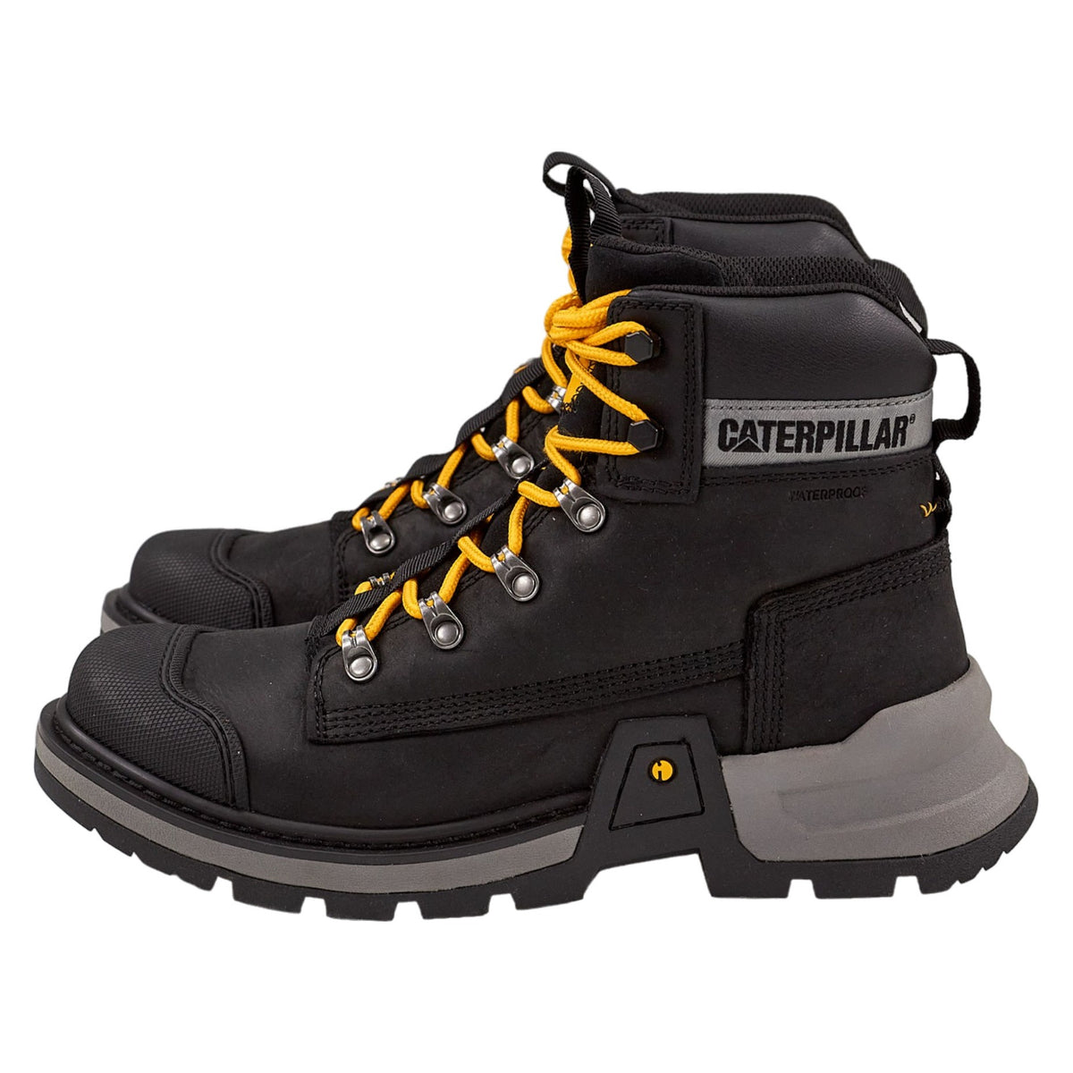 Caterpillar Black Steel Toe Waterproof Boots