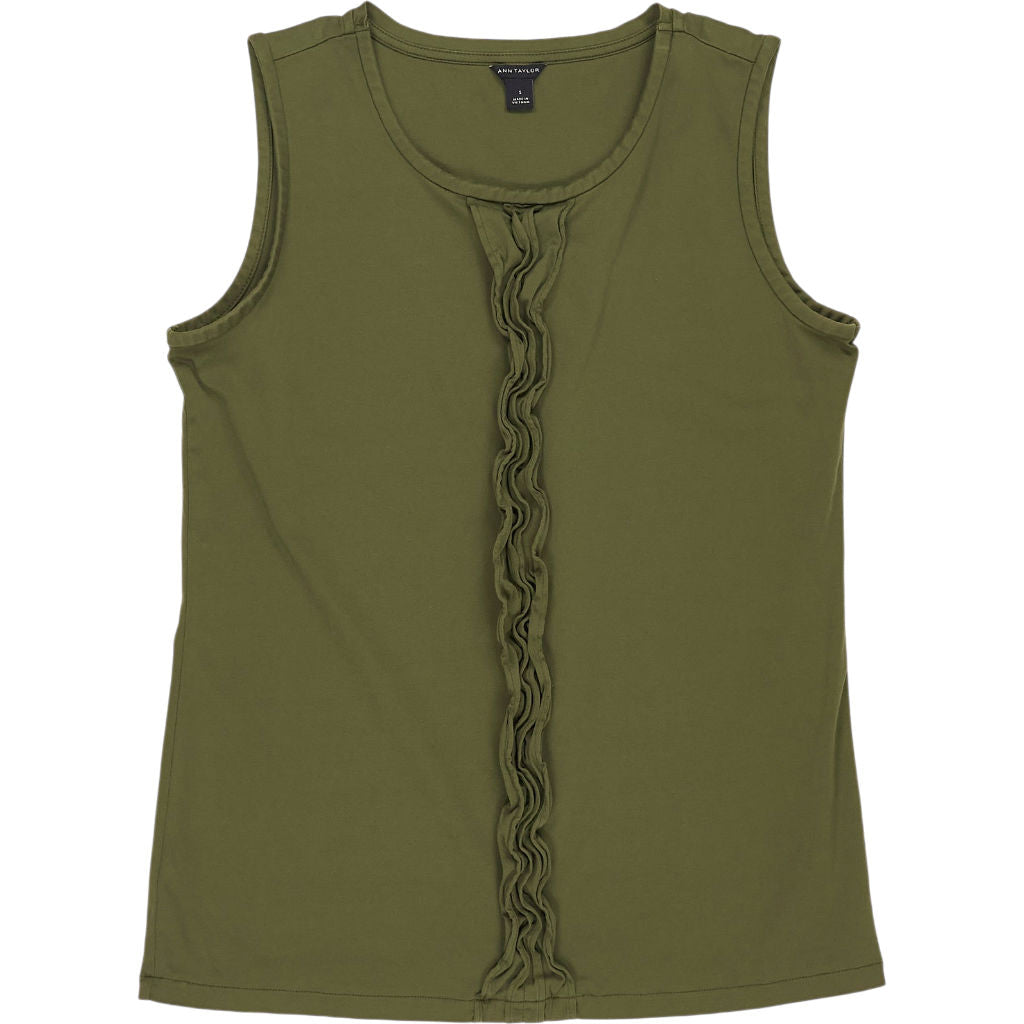 Ann Taylor Green Sleeveless Top