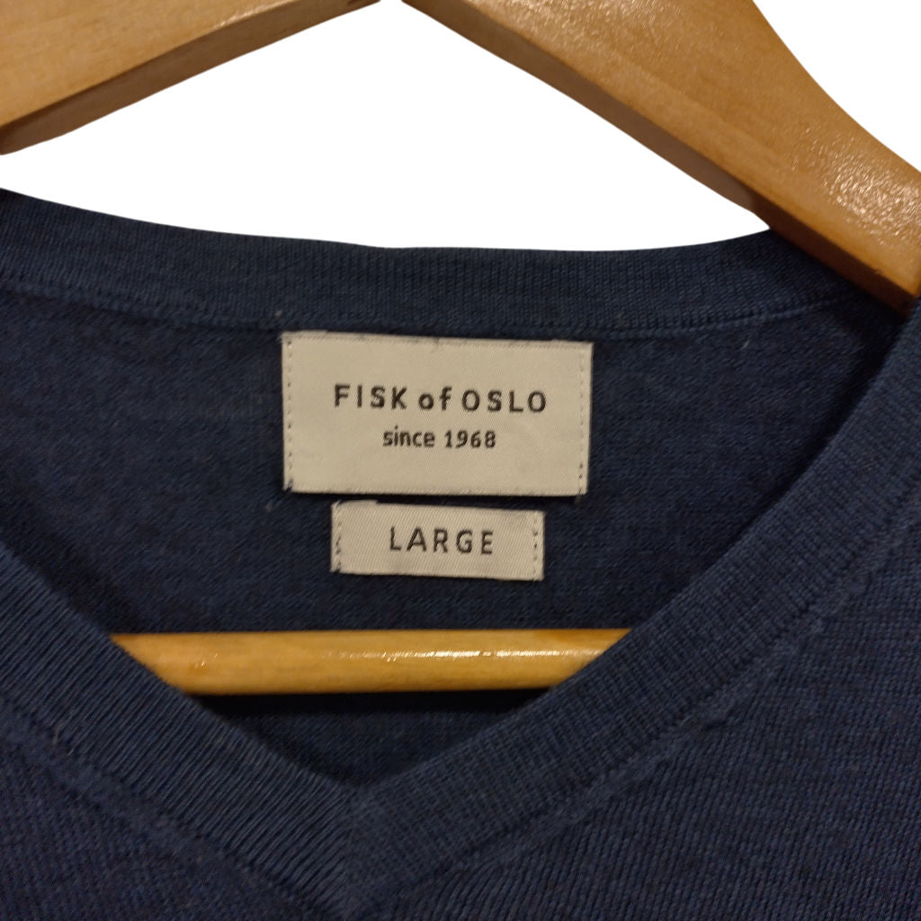 Fisk of Oslo Blue Wool Acrylic Jumper