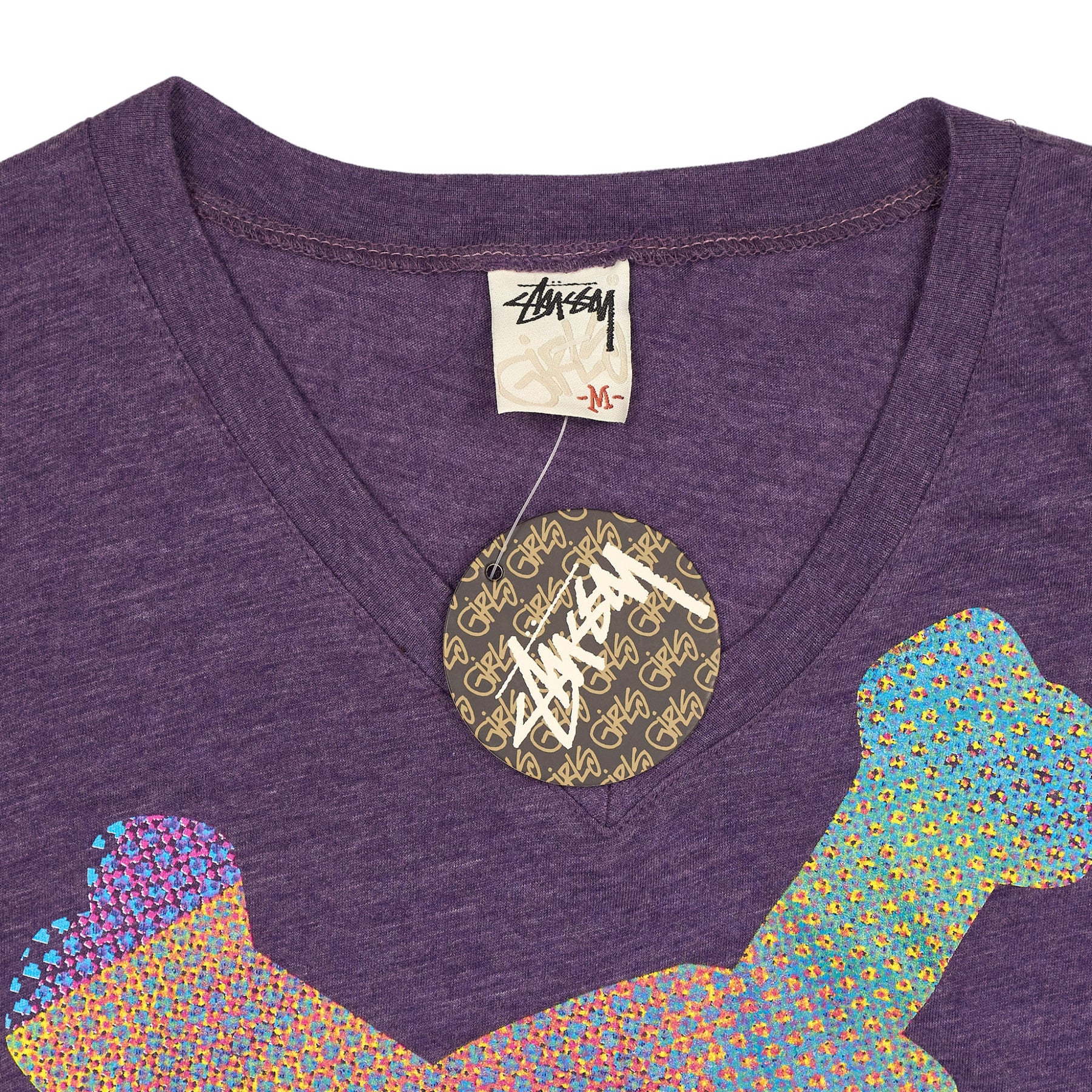 Stussy Purple Graphic Print T-Shirt