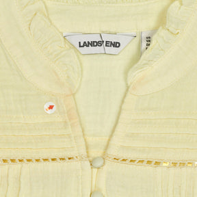 Lands' End Yellow Cotton Blouse