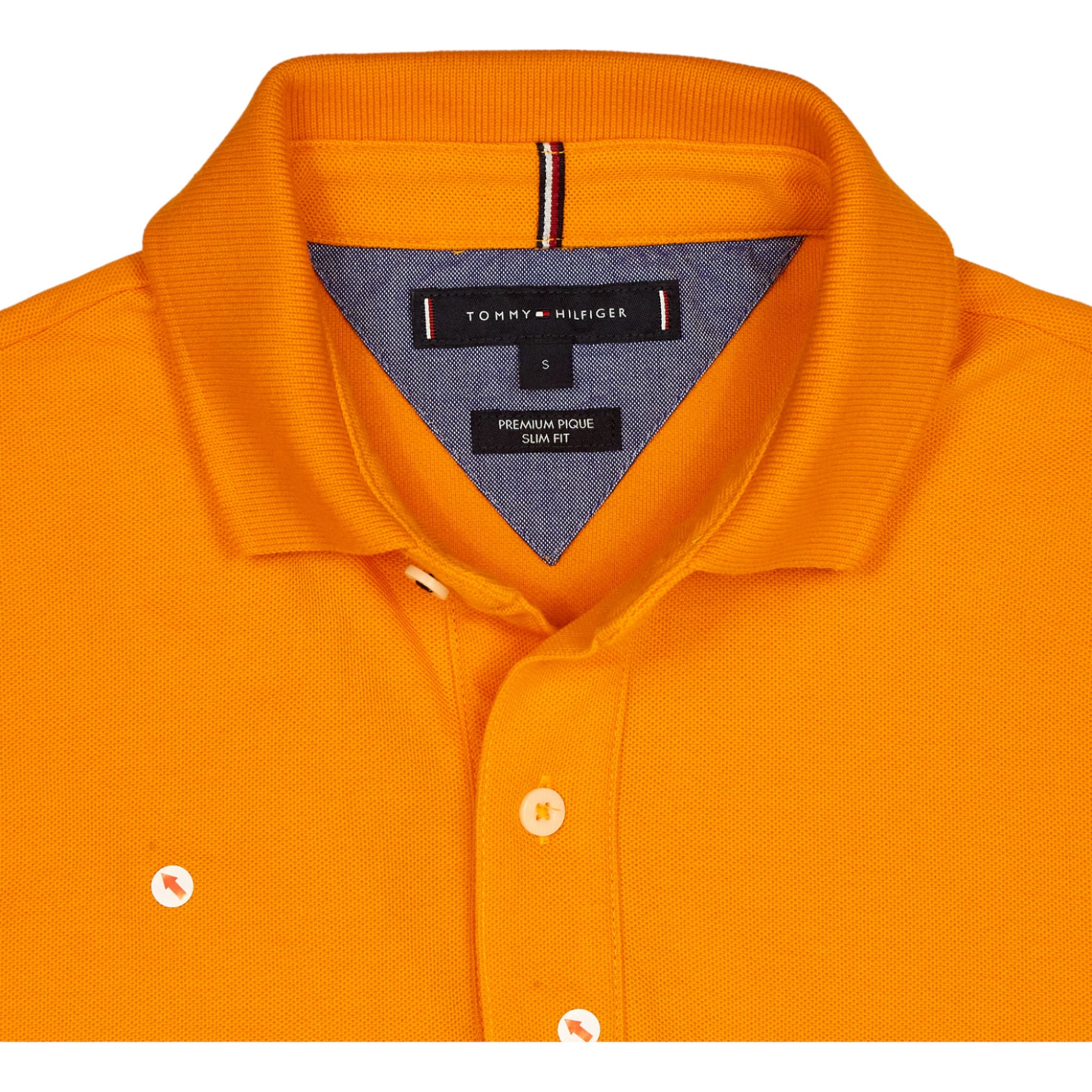 Tommy Hilfiger Orange Premium Pique Slim Fit Polo Shirt