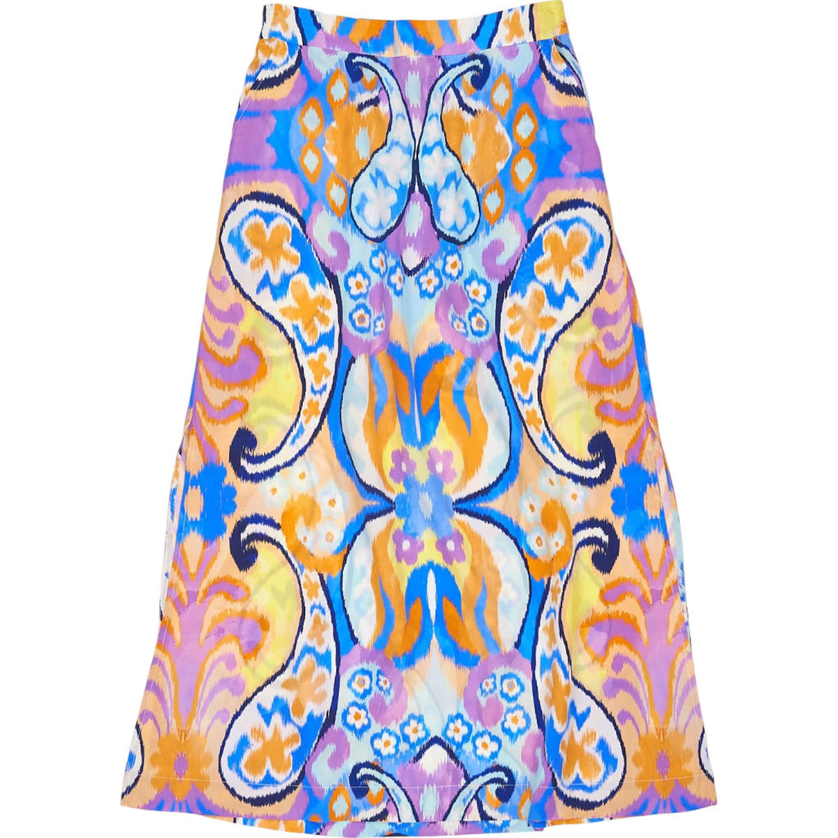 NRBY Multicolour Ikat Midi Skirt