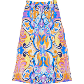 NRBY Multicolour Ikat Midi Skirt