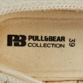 Pull & Bear Cream Crochet Flats