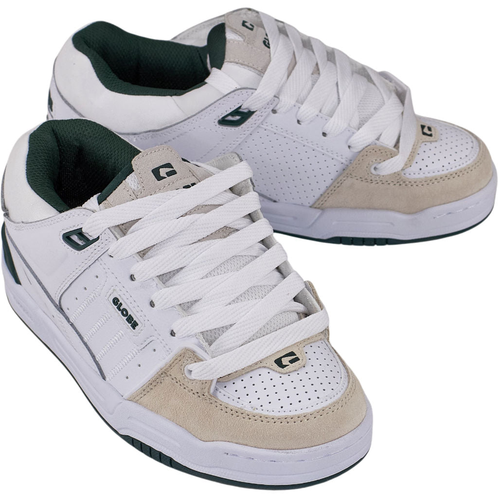 Globe White/Green Fusion Trainers